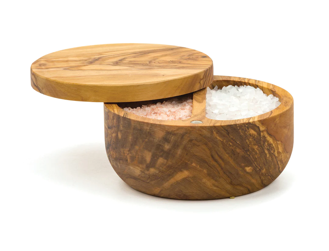 Olive Wood Salt Box  RSVP International