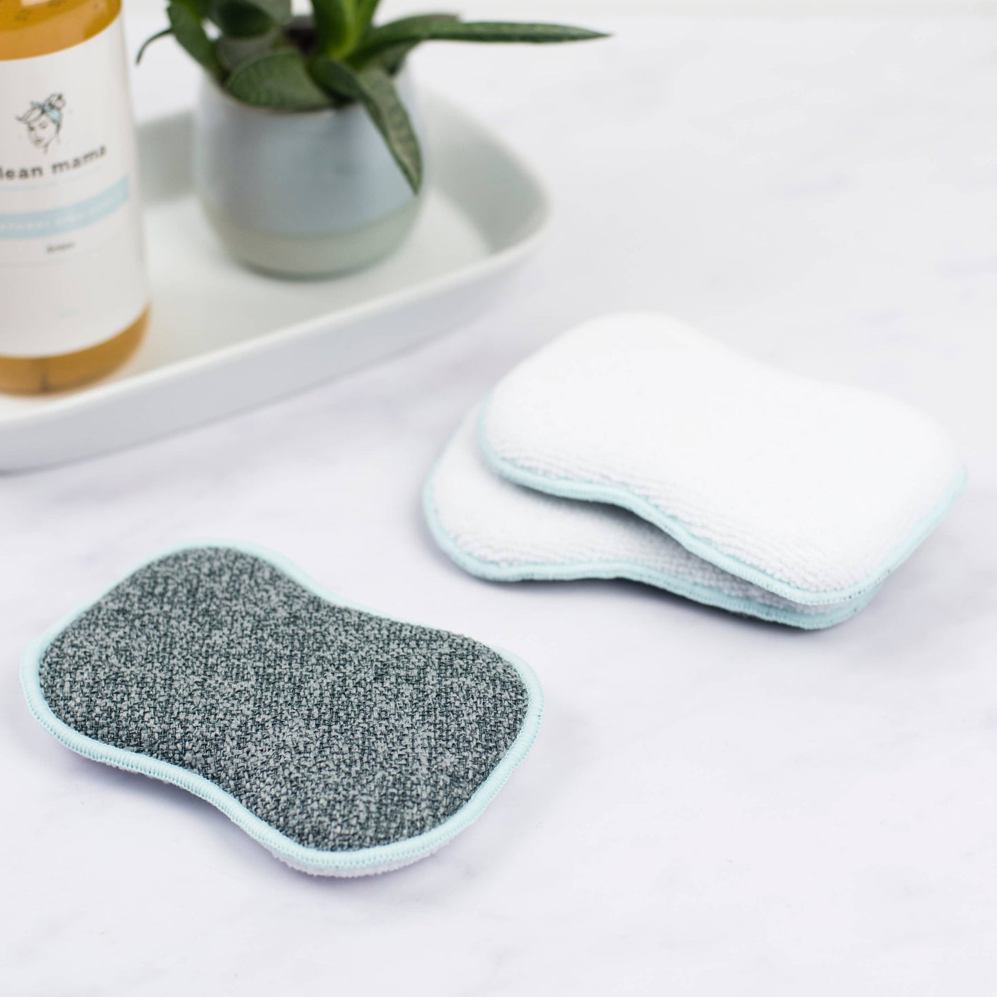 Clean Mama Foaming Scrubbing Sponges -3/set : White Kitchen Tools KAF Home