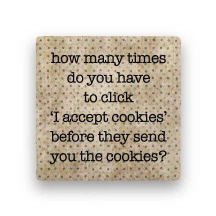 I Accept Cookies - Marble Coaster Coasters Paisley & Parsley