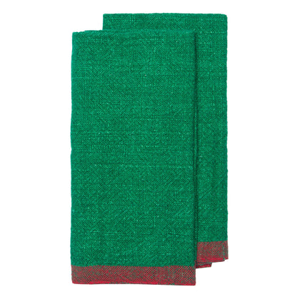 Color Block Green & Red Napkins 20x20 - Set of 4: Green & Red