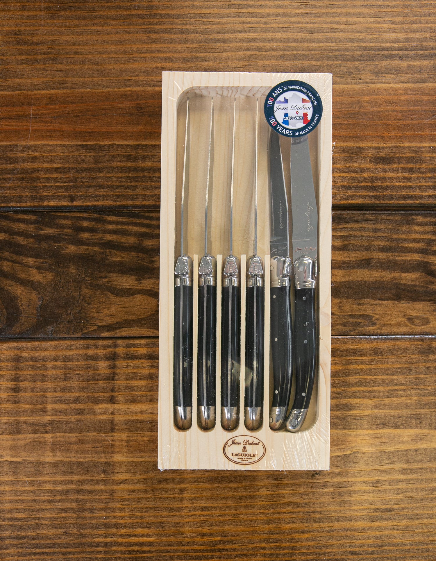 Laguiole Steak Knives (Set of 6) in Wood Tray The French Farm