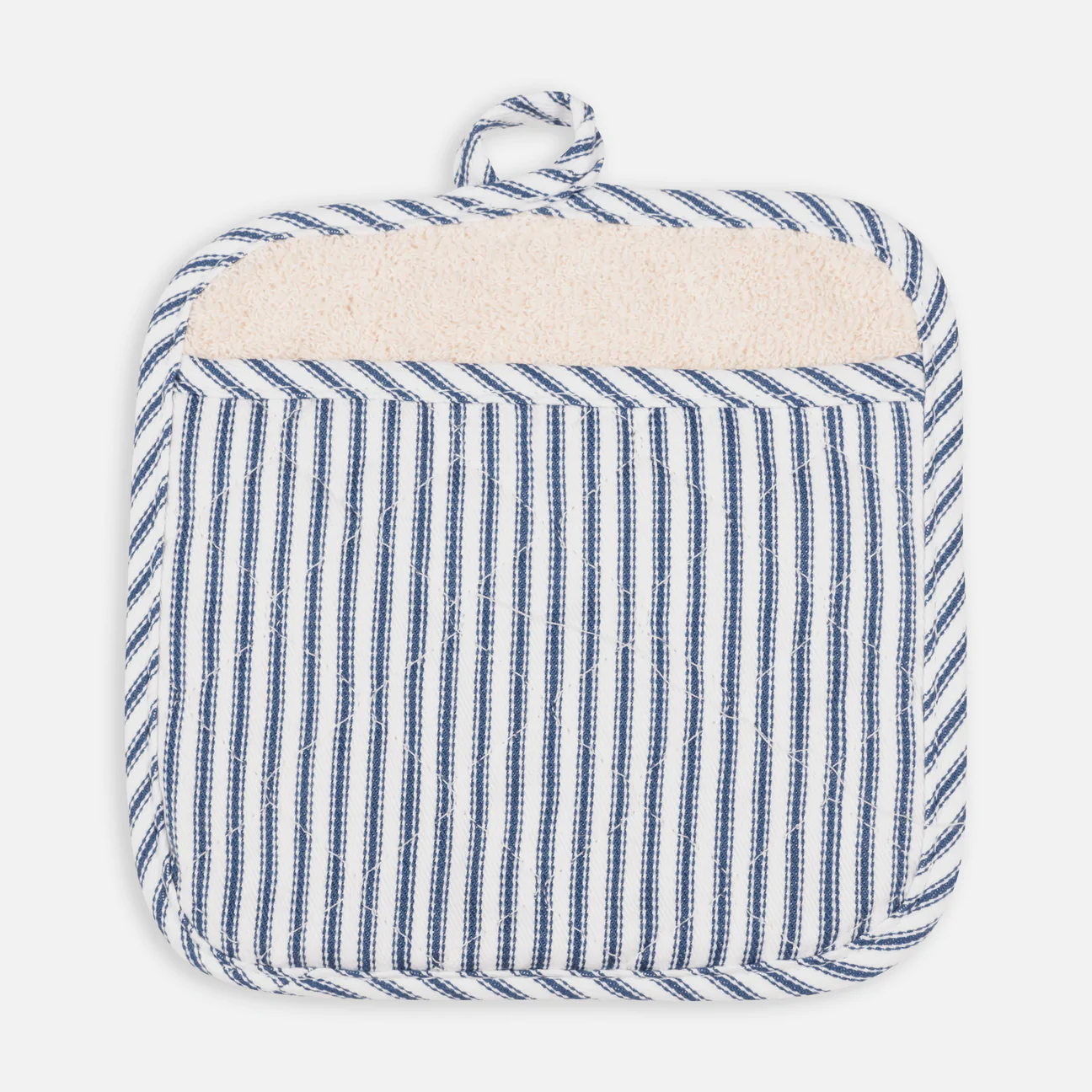 Bring It Metro Stripe Pot Mitt in Blue, Size: 9 x 9