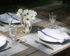 Basketweave Placemats by Chilewich in White/ Silver