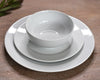 Pillivuyt White Dinner Plate, Salad Plate and Cereal Bowl Stacked