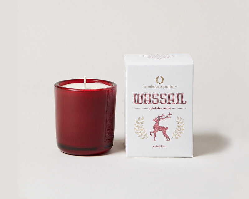 Wassail Candle Holiday Farmhouse Pottery