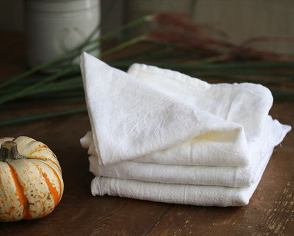 Farmhouse Kitchen Towels Flour Sack Cotton Black/Tan Set of 5