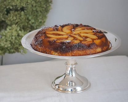 Apple Pie on a vintage HÔTEL Silver Cake Stand