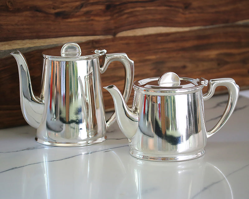 Hôtel Silver Vintage Tea & Coffee Pot - Half Moon Finial Hotel Silver Hotel Silver