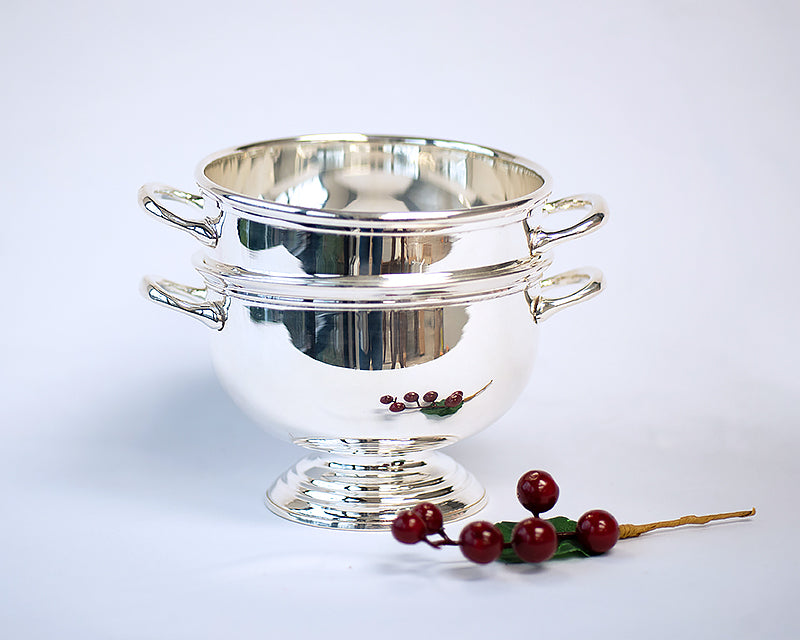 HÔTEL Silver Footed Bowl With Handles - Cassandra's Kitchen