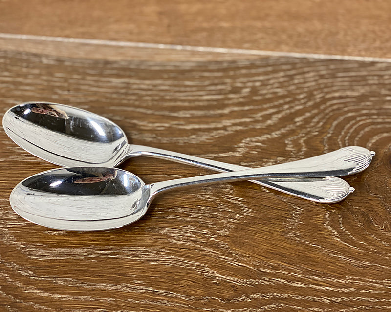 HÔTEL Vintage English Kitchen Spoons (set of 2) Tableware Hotel Silver