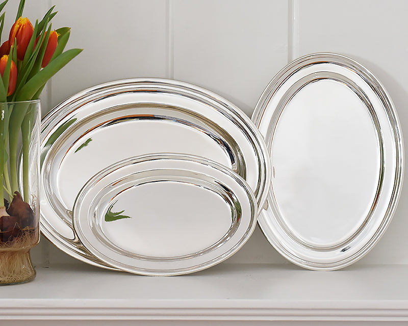 HOTEL Silver Oval Tray available in 3 sizes