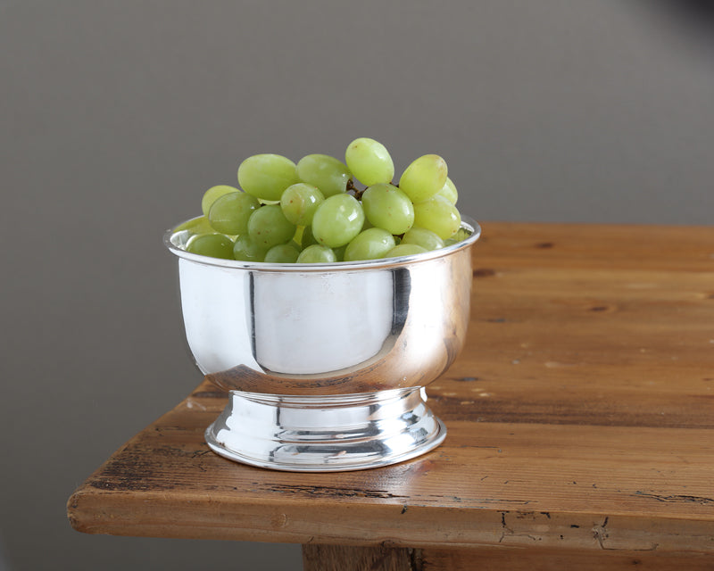 HÔTEL Silver Pedestal Bowl with grapes