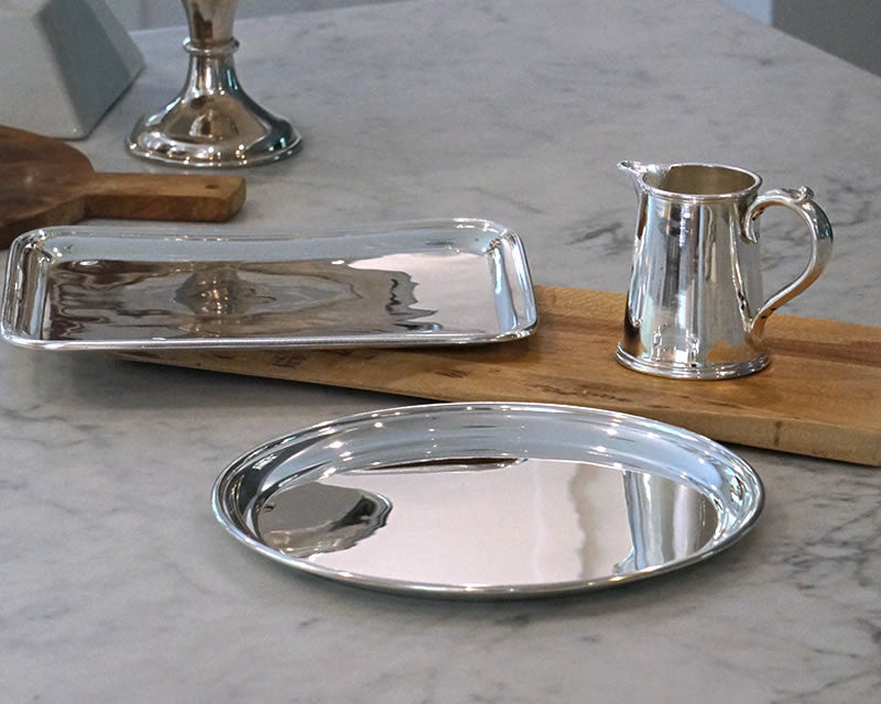 HÔTEL Silver Round Tray - Cassandra's Kitchen