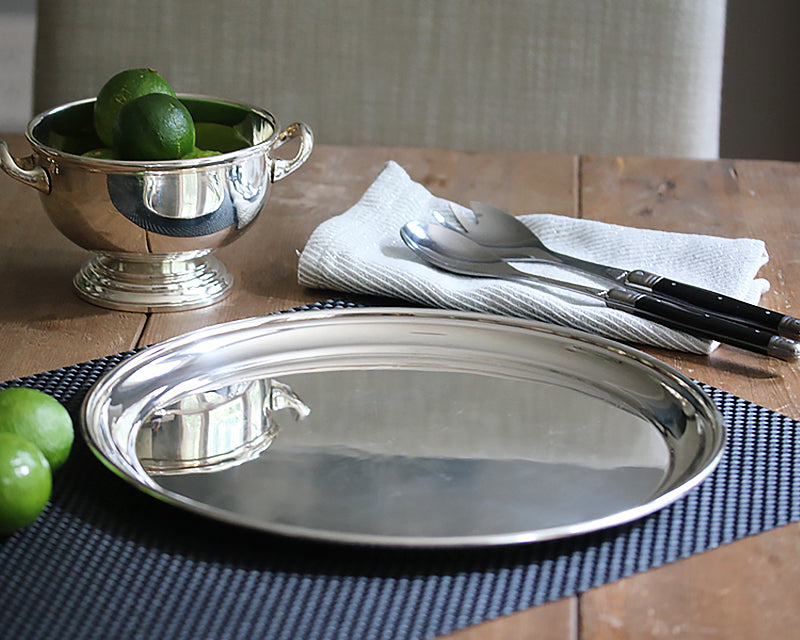 Hôtel Silver Vintage Round Tray Hotel Silver Hotel Silver