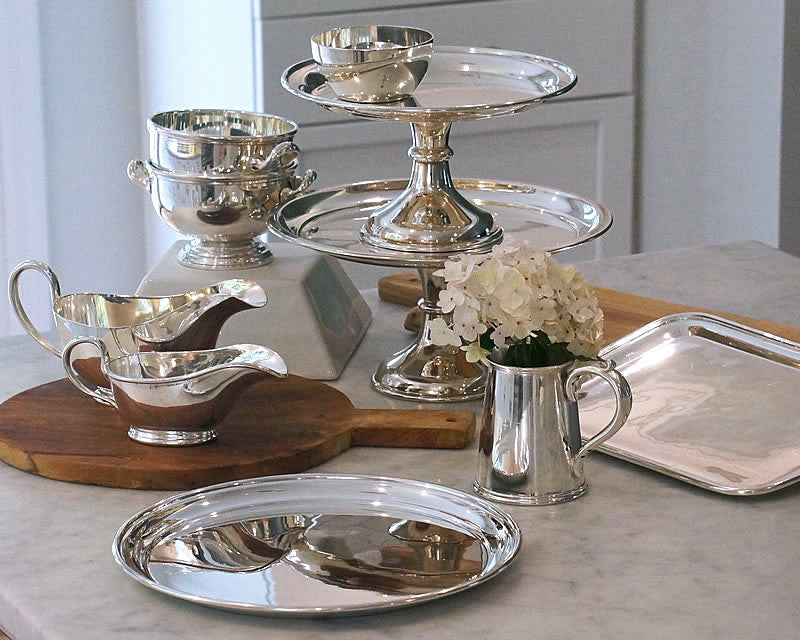 HÔTEL Silver Round Tray  Vintage Pure Silver Tray – Cassandra's Kitchen