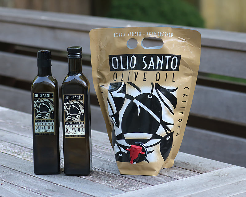 Olio Santo Olive Oil Refill Pouch - 3 Liters. Contains 6 bottles for the price of 5!