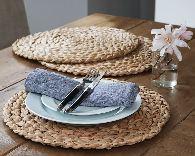 Natural Round Placemat - 6pc Set Tableware TAG