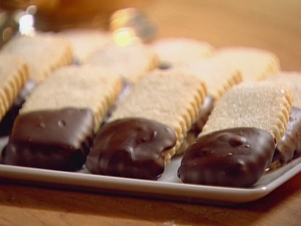 Ina's "finger cookies" displayed on a rectangular platter