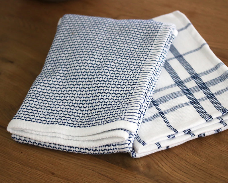 Waffle-Terry Black Organic Cotton Dish Towels, Set of 2 + Reviews