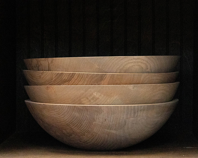 Round Wooden Salad Bowl